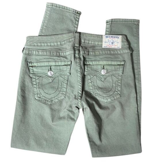 True Religion Skinny Jeans Sage Green Size 30 - Picture 1 of 16
